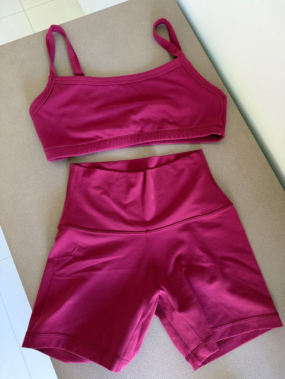 Aritzia BUTTER Mini Bra Top and BUTTER Cheeky Hi-Rise 5" Short Set